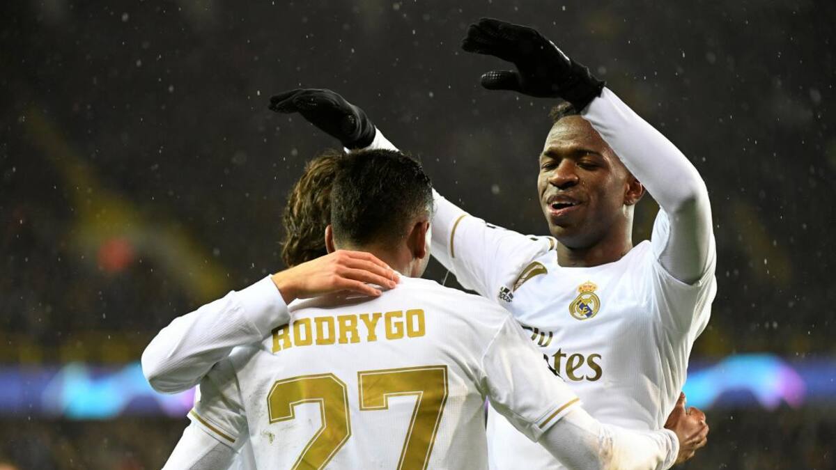 Festejo del Real Madrid ante el Brujas por Champions League, REUTERS