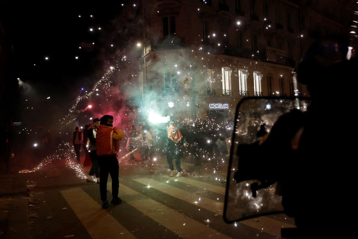 Festejos de marroquíes en París_Reuters