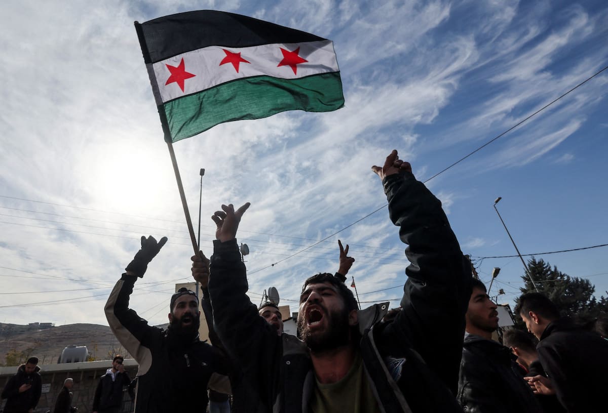 Festejos en Siria tras el derrocamiento de Al Asad. Foto: Reuters.