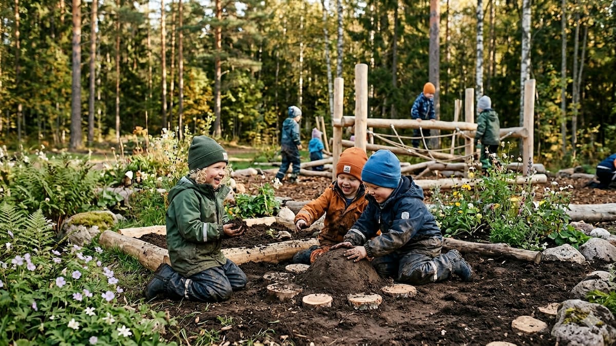 Finlandia cambió el plástico por barro en los parques infantiles: los sorprendentes efectos en la salud de los niños