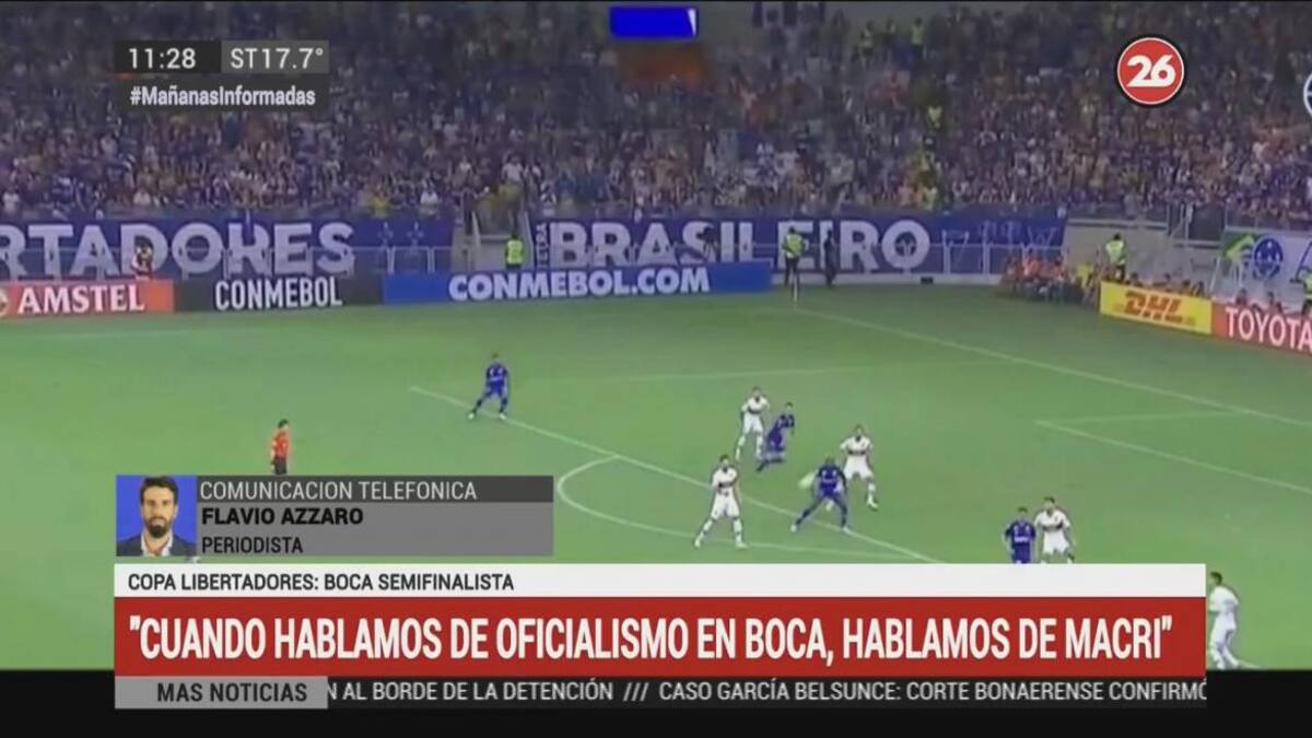 Flavio Azzaro en Mañanas Informadas sobre ayudas a Boca en Copa Libertadores (Canal 26)