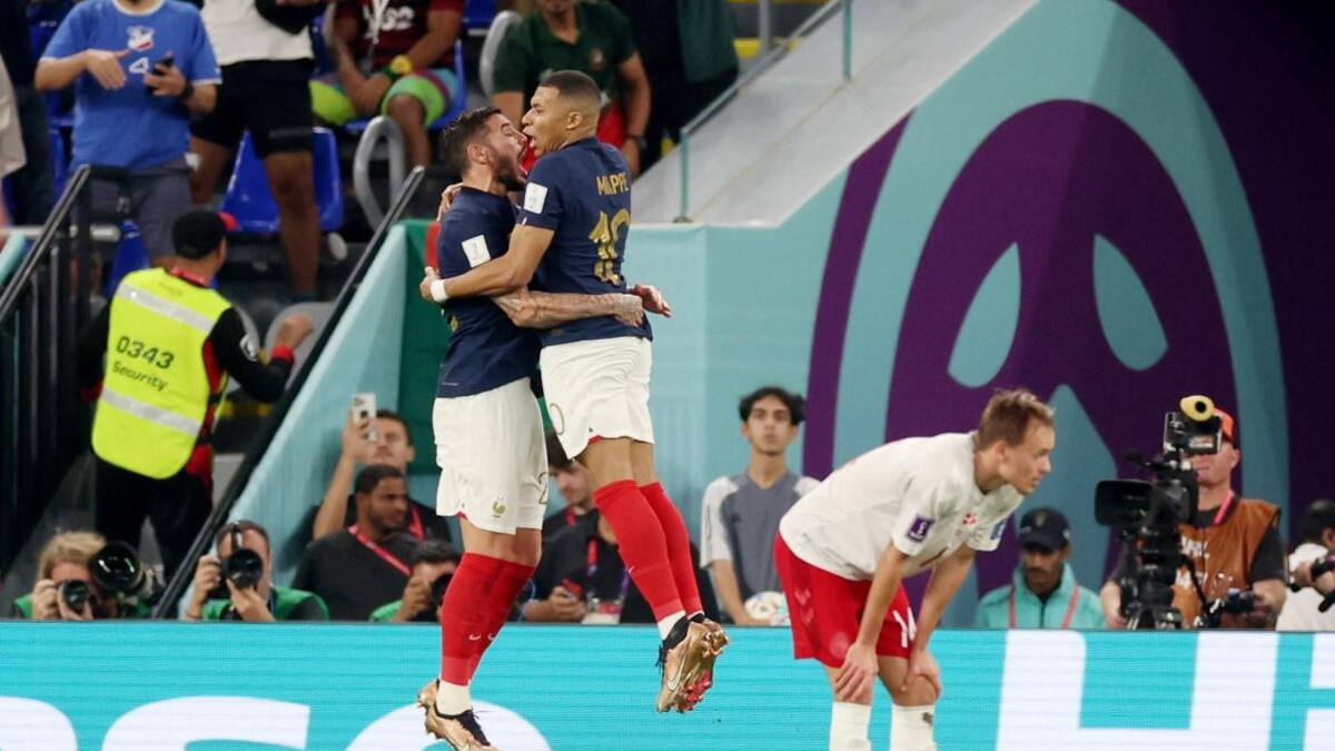 Francia vs Dinamarca, Qatar 2022. Foto: REUTERS
