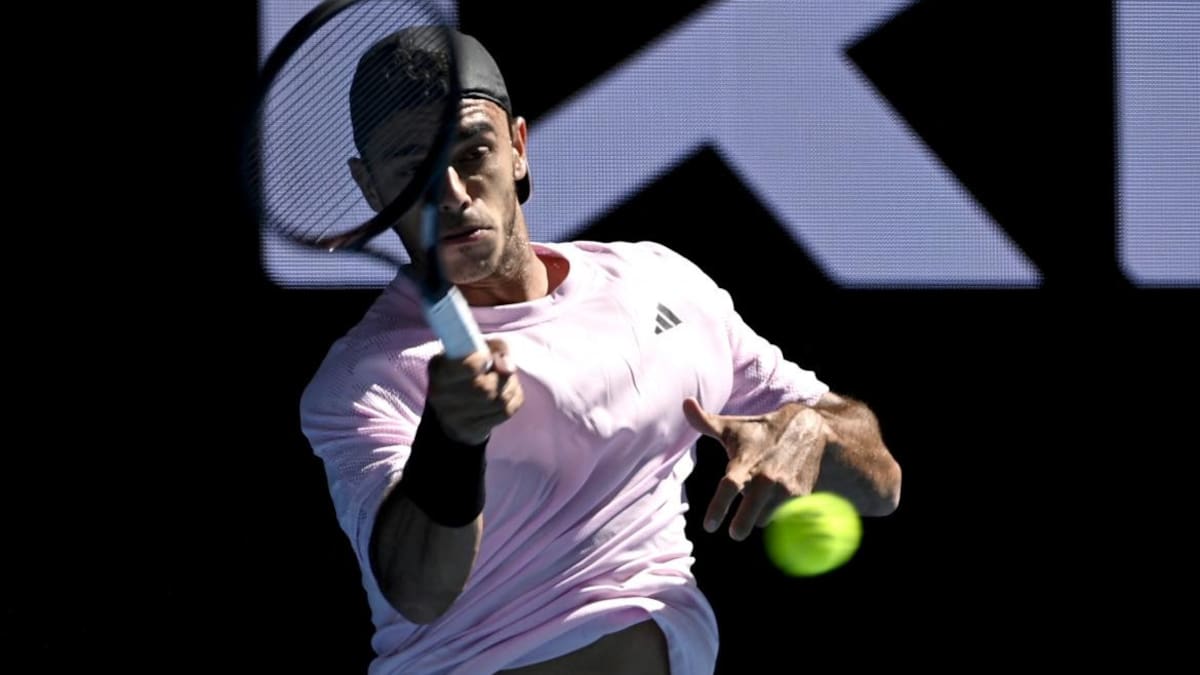 Francisco Cerúndolo en el Abierto de Australia. Foto: REUTERS.