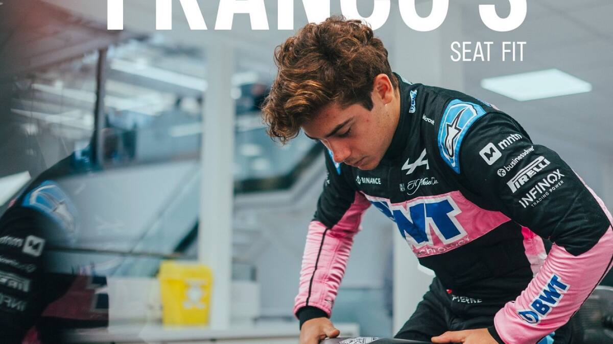 Franco Colapinto en Alpine. Foto: X @AlpineF1Team.