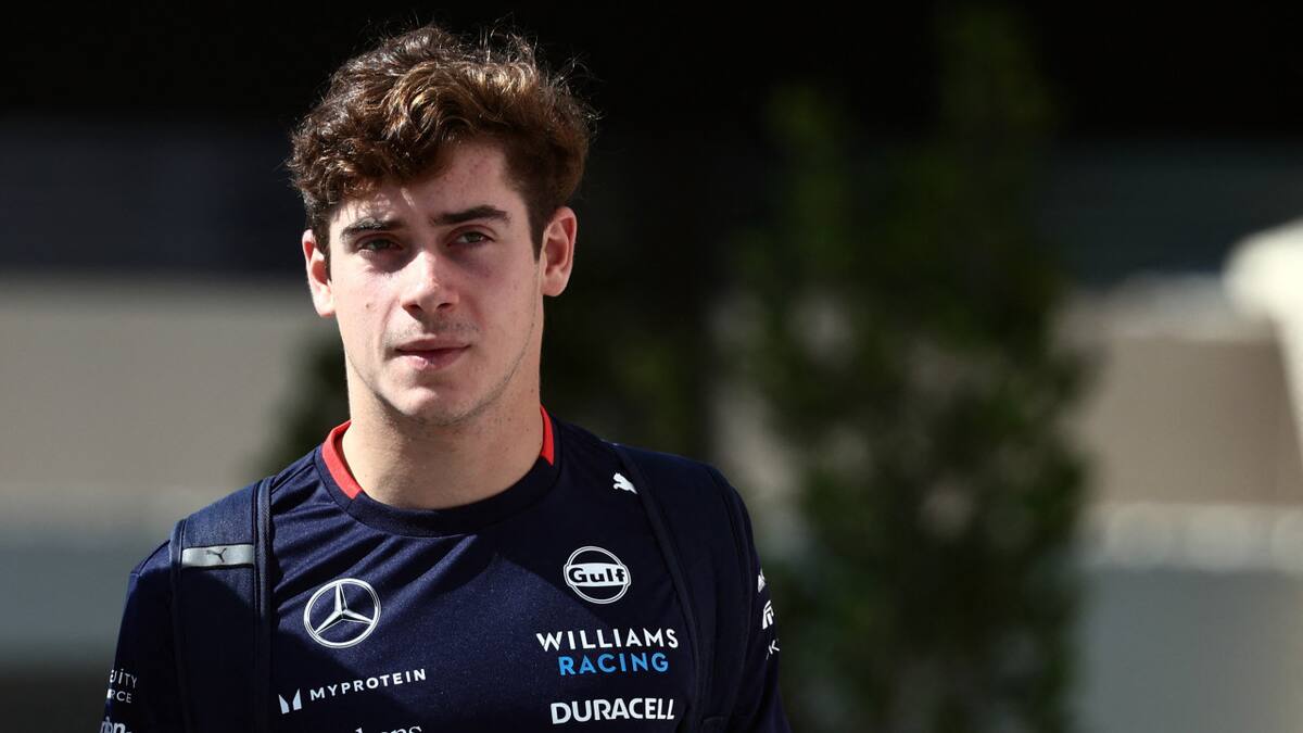 Franco Colapinto en el Circuito Yas Marina. Foto: Reuters.