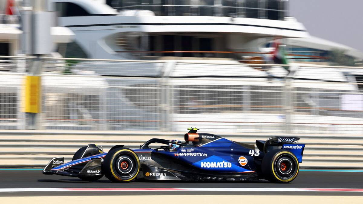 Franco Colapinto en el Gran Premio de Abu Dhabi. Foto: Reuters.