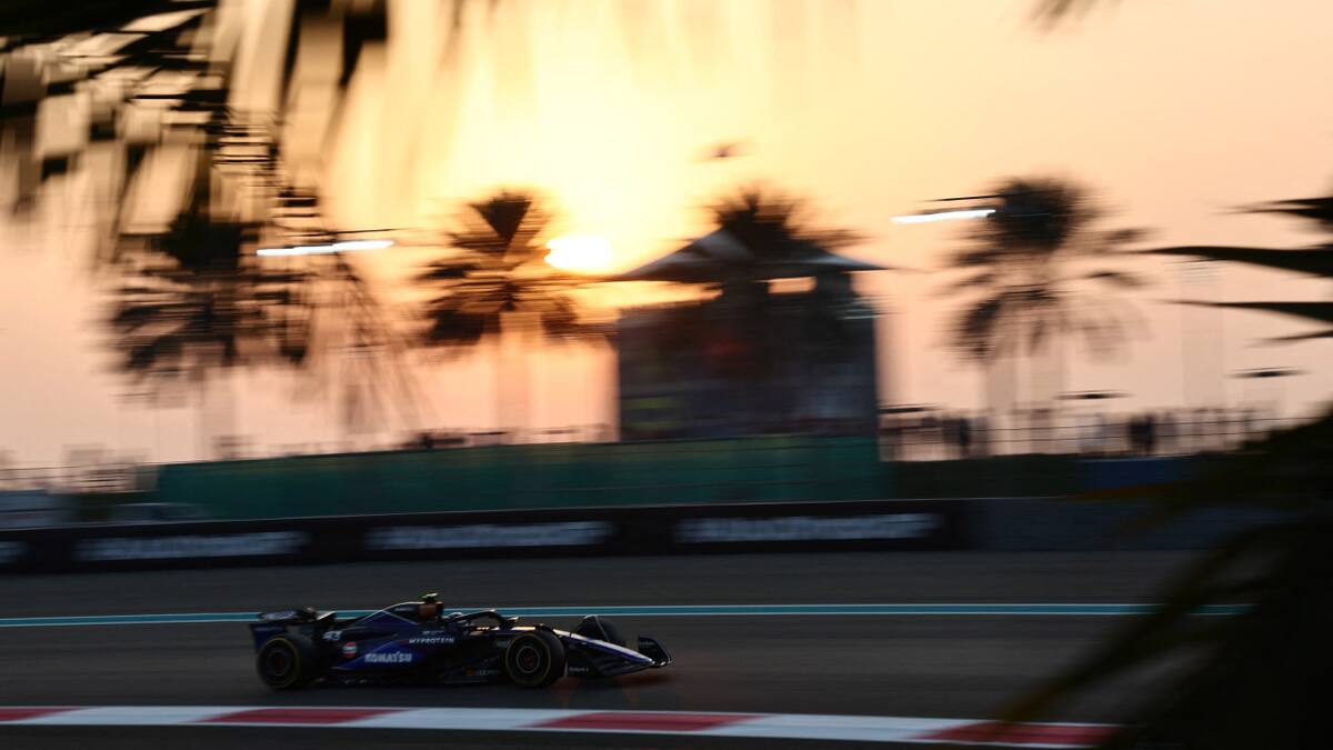 Franco Colapinto en el Gran Premio de Abu Dhabi. Foto: Reuters.