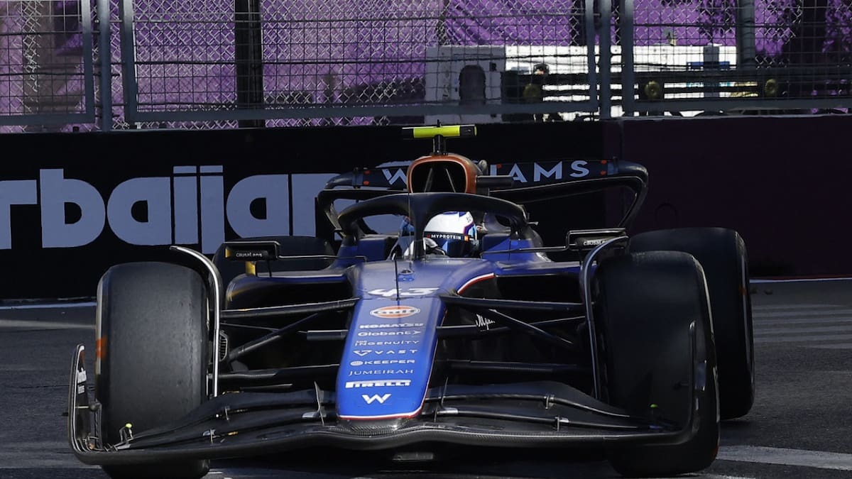 Franco Colapinto en el Gran Premio de Azerbaiyán de la Fórmula 1. Foto: Reuters.