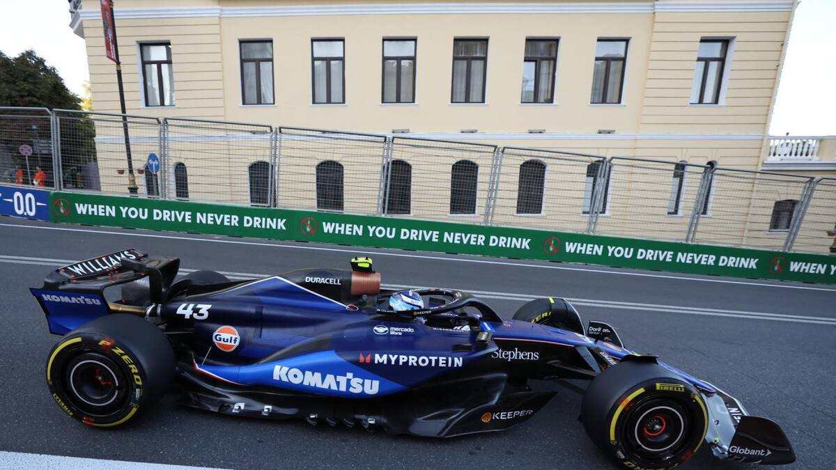 Franco Colapinto en el Gran Premio de Bakú. Foto: EFE.