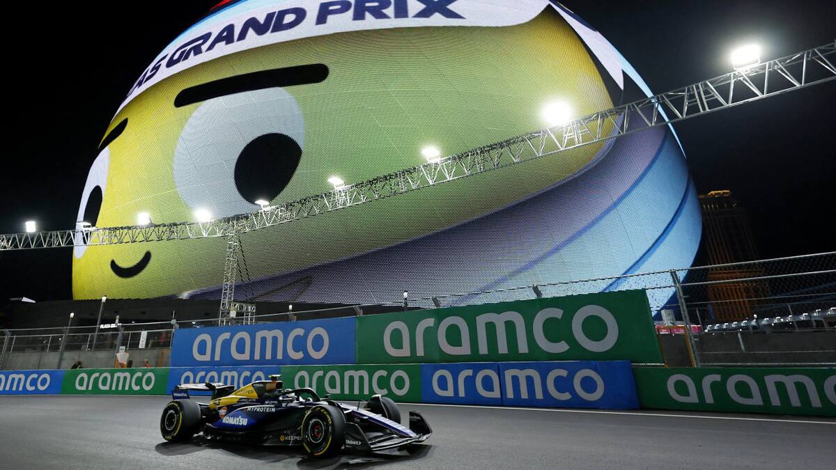 Franco Colapinto en el Gran Premio de Las Vegas de Fórmula 1. Foto: Reuters.
