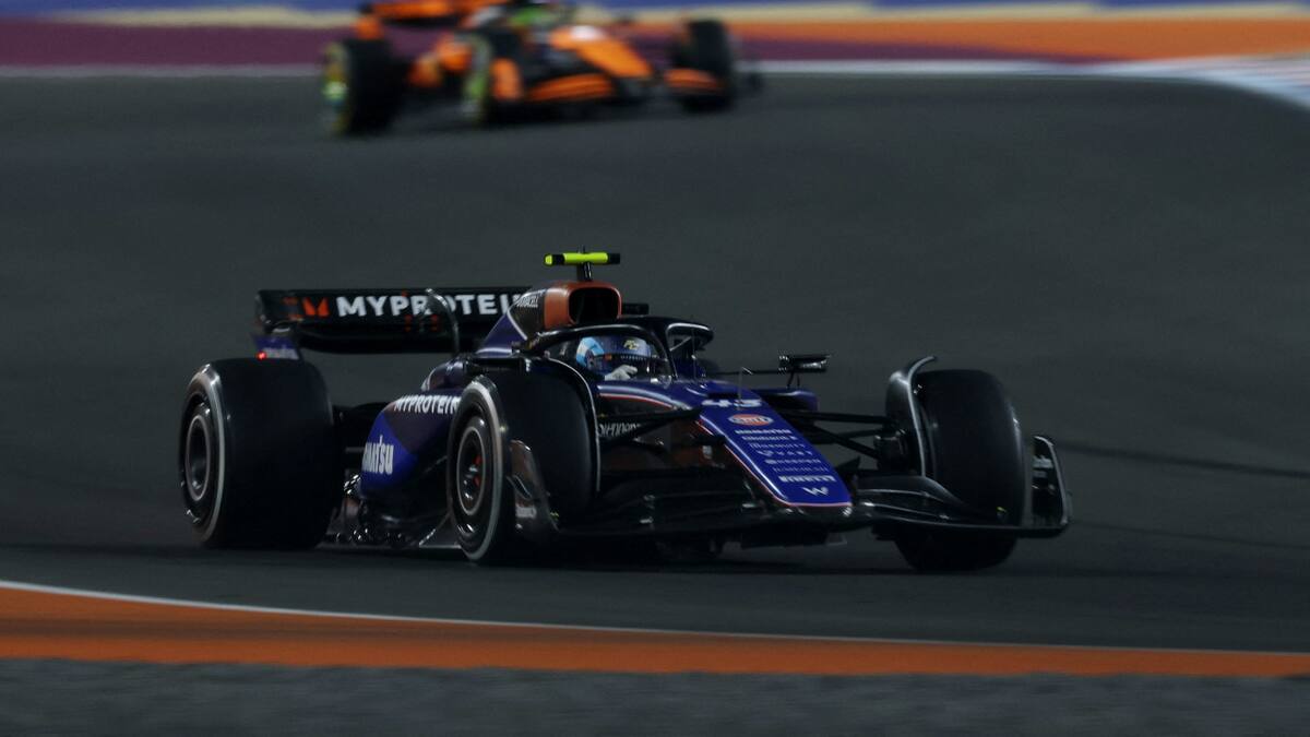 Franco Colapinto en el Gran Premio de Qatar. Foto: Reuters.