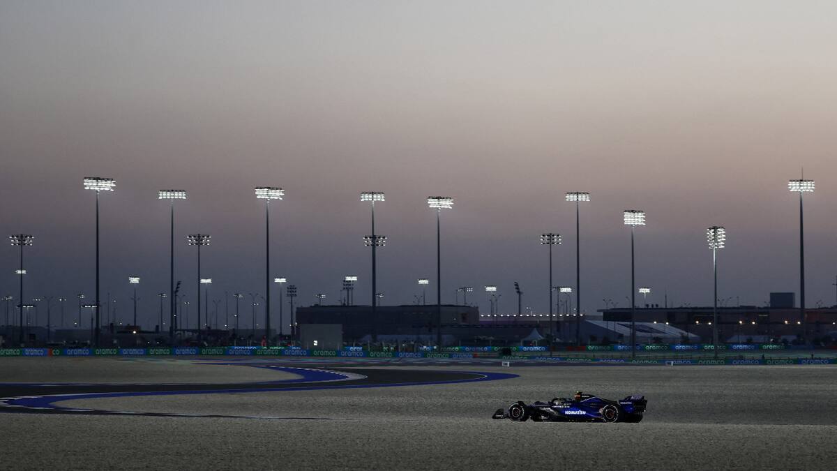Franco Colapinto en el Gran Premio de Qatar. Foto: Reuters.