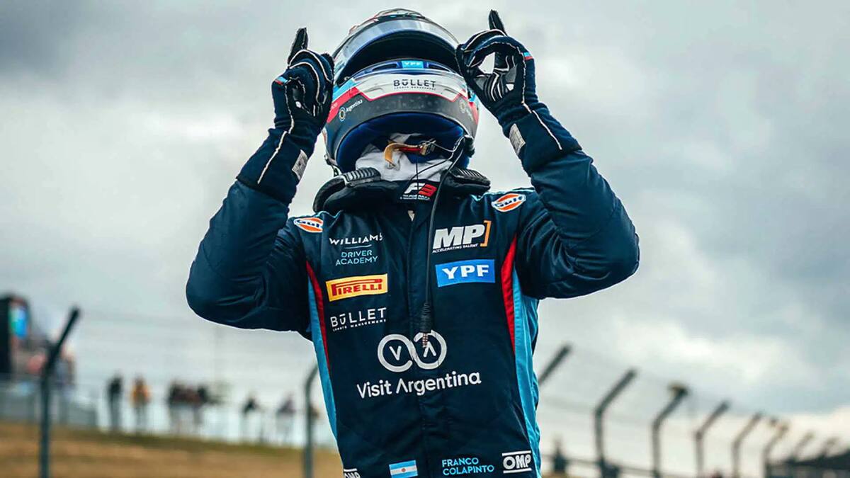 Franco Colapinto, Fórmula 2. Foto: NA