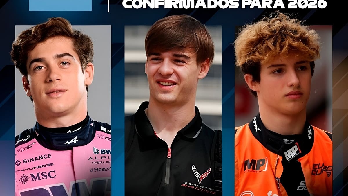 Franco Colapinto, Nicolás Varrone y Mattia Colnaghi.