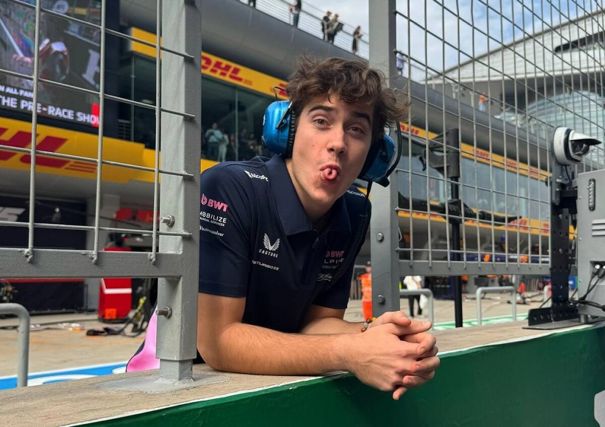 Franco Colapinto, piloto de reserva de Alpine. Foto: Instagram @francolapinto