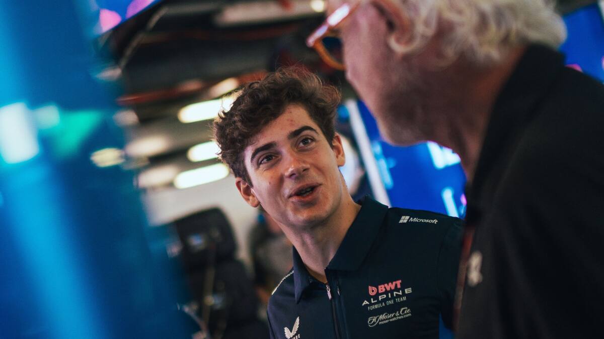 Franco Colapinto y Flavio Briatore. Foto: x AlpineF1Team.