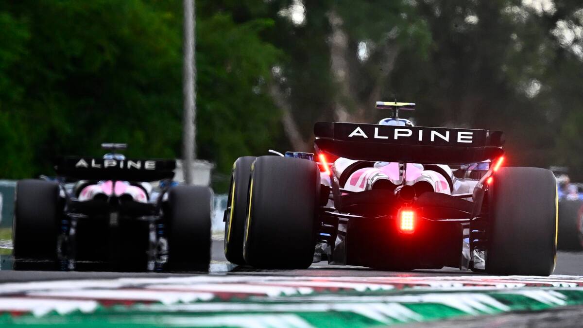 Franco Colapinto y Pierre Gasly en el GP de Hungría.
