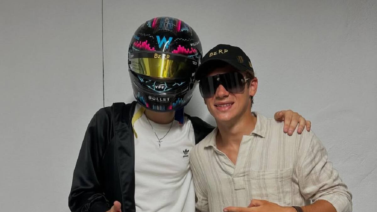 Franco Colapinto y su amistad con Bizarrap. Foto: Instagram @francolapinto