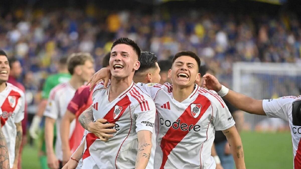 Franco Mastantuono y Claudio Echeverri. Foto: Instagram @franco.mastantuono