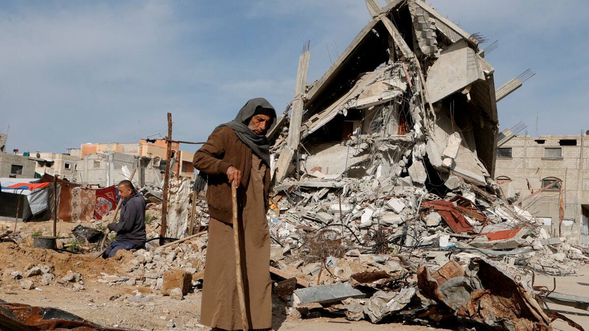 Los estragos de la guerra en la Franja de Gaza. Foto: Reuters/Hatem Khaled.