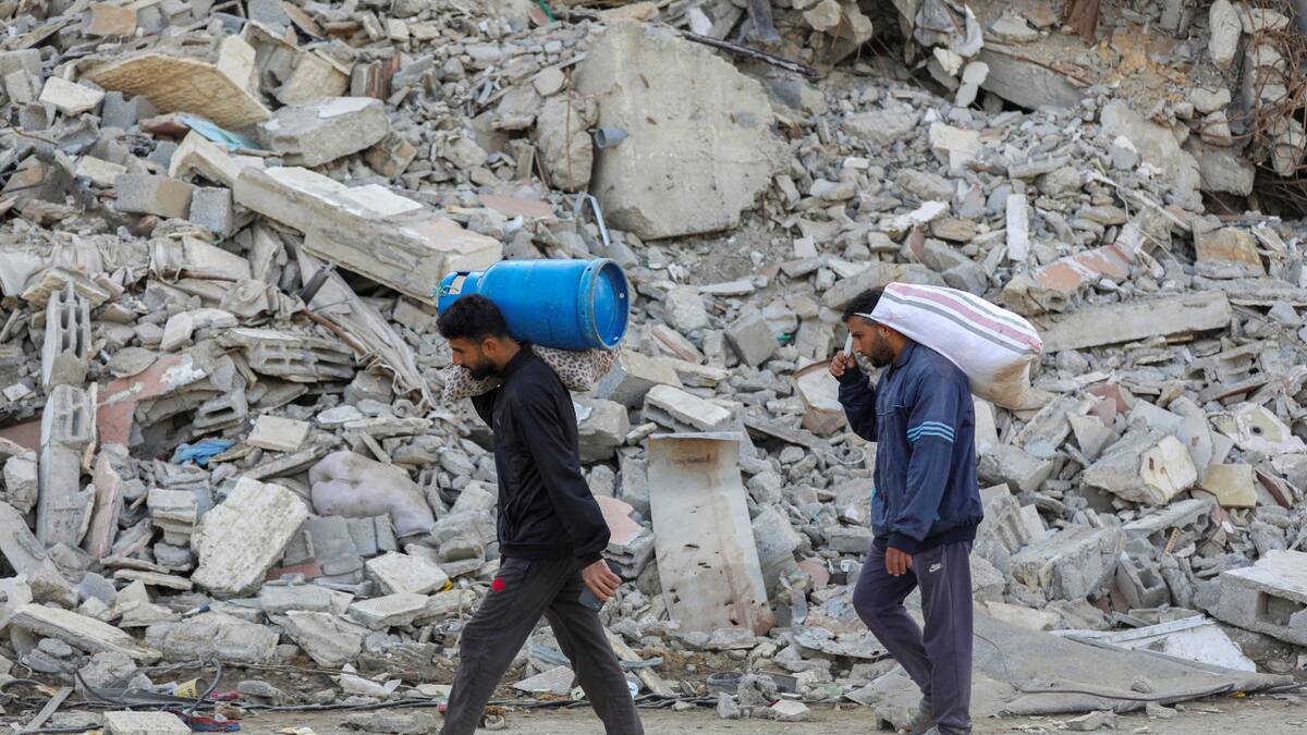 Palestinos desplazados de la Franja de Gaza. Foto: Reuters/Dawoud Abu Alkas.