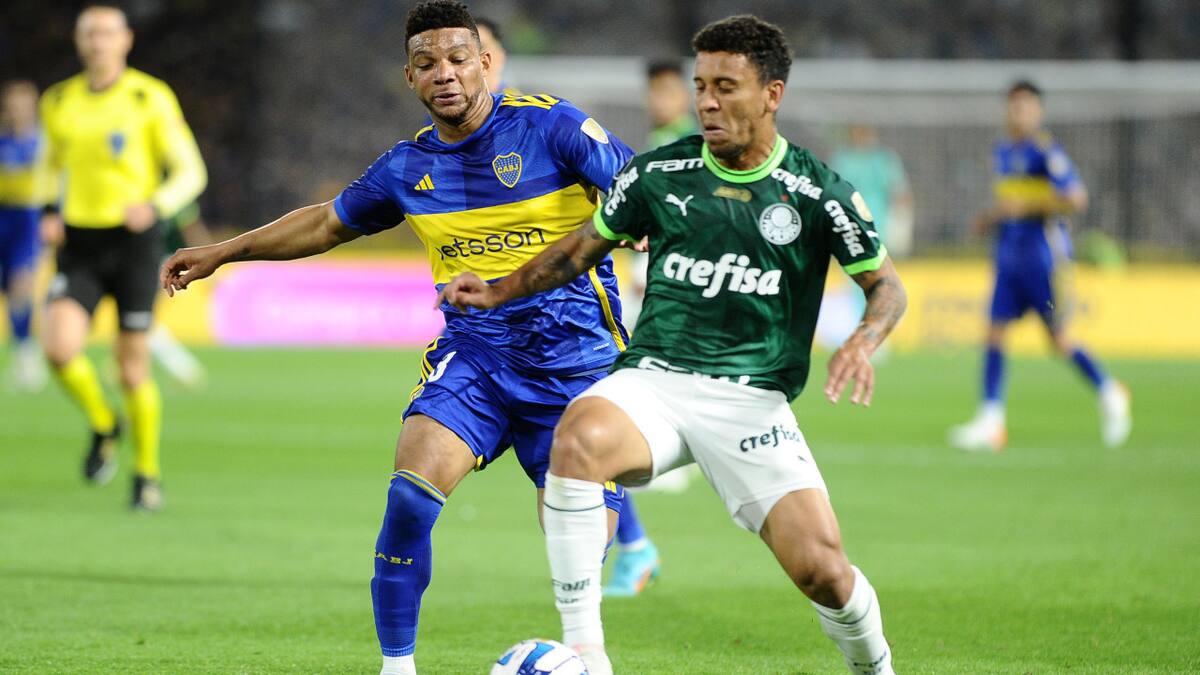 Frank Fabra; Boca Juniors vs Palmeiras; Copa Libertadores. Foto: Télam.