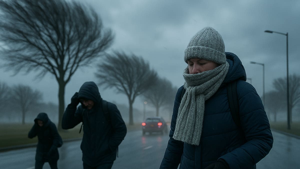 Avanza un fuerte frente frío en el AMBA: lluvias, temperaturas invernales y vientos intensos