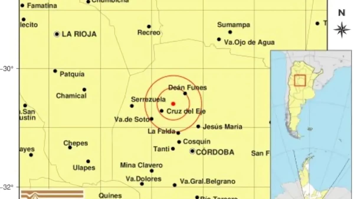 Sismo en Córdoba: un temblor de magnitud 4 se sintió en la capital y varias ciudades de la provincia