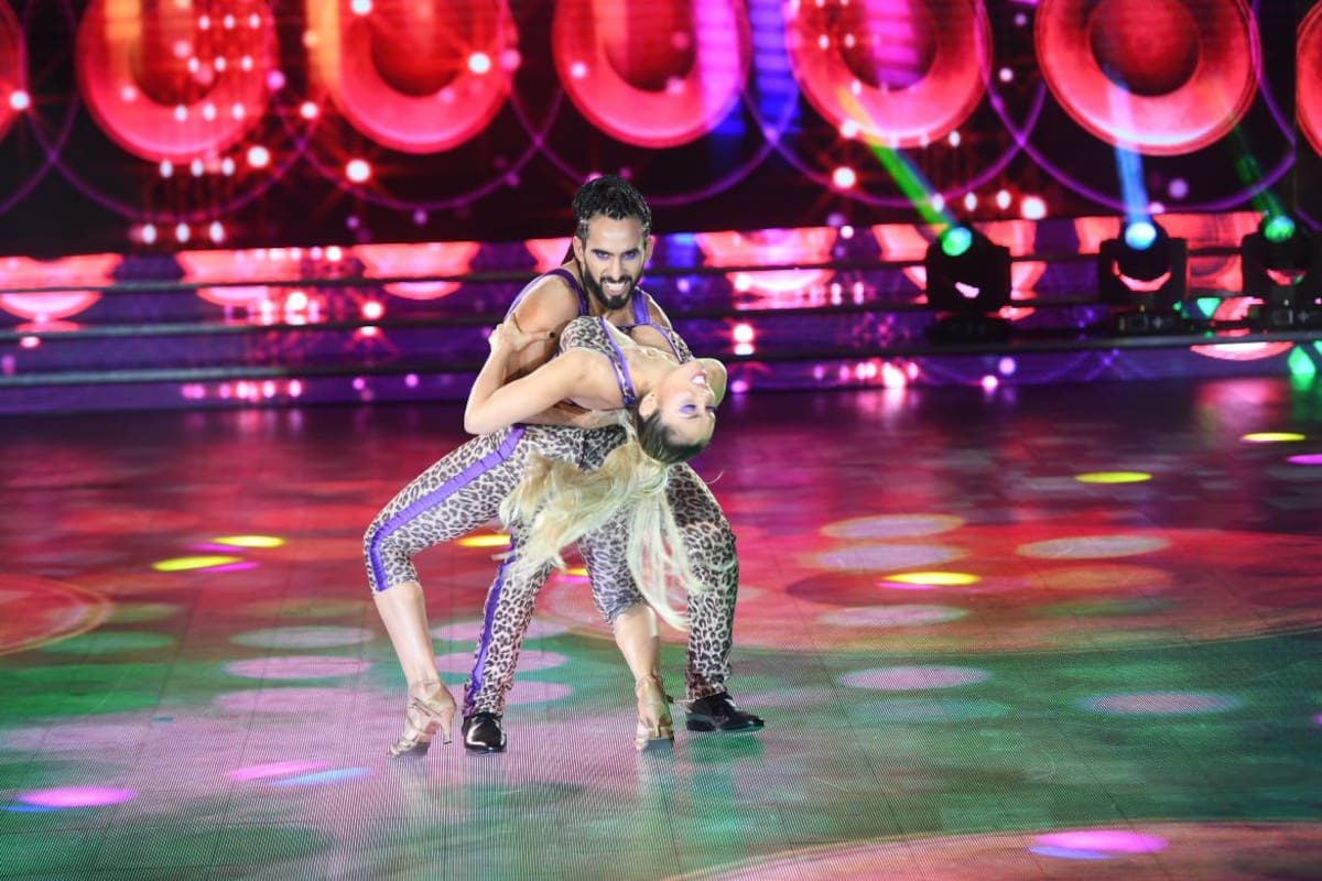 Gabo Usandivaras y Becky Vazquez en el Bailando 2018 (Prensa)