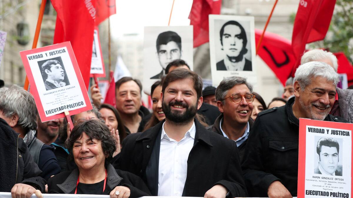 Gabriel Boric en el 50 aniversario del golpe de Estado a Salvador Allende. Foto: Reuters.