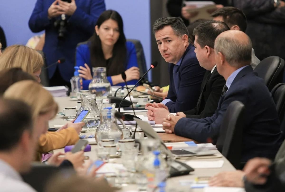 Gabriel Bornoroni durante la reunión de comisiones. Foto NA.