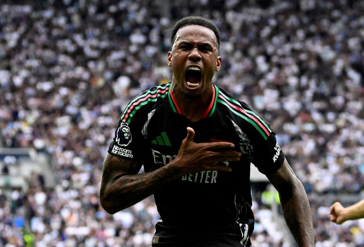 Gabriel Magalhaes convirtió el único gol del clásico londinense. Foto: Reuters.
