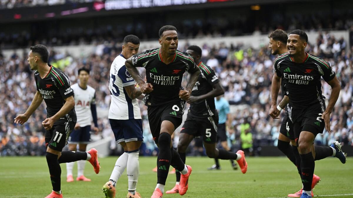 Gabriel Magalhaes le dio la victoria a Arsenal sobre Tottenham. Foto: Reuters.