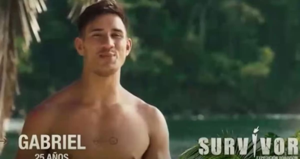 Gabriel, participante de "Survivor Expedición Robinson". Foto: captura Telefe.