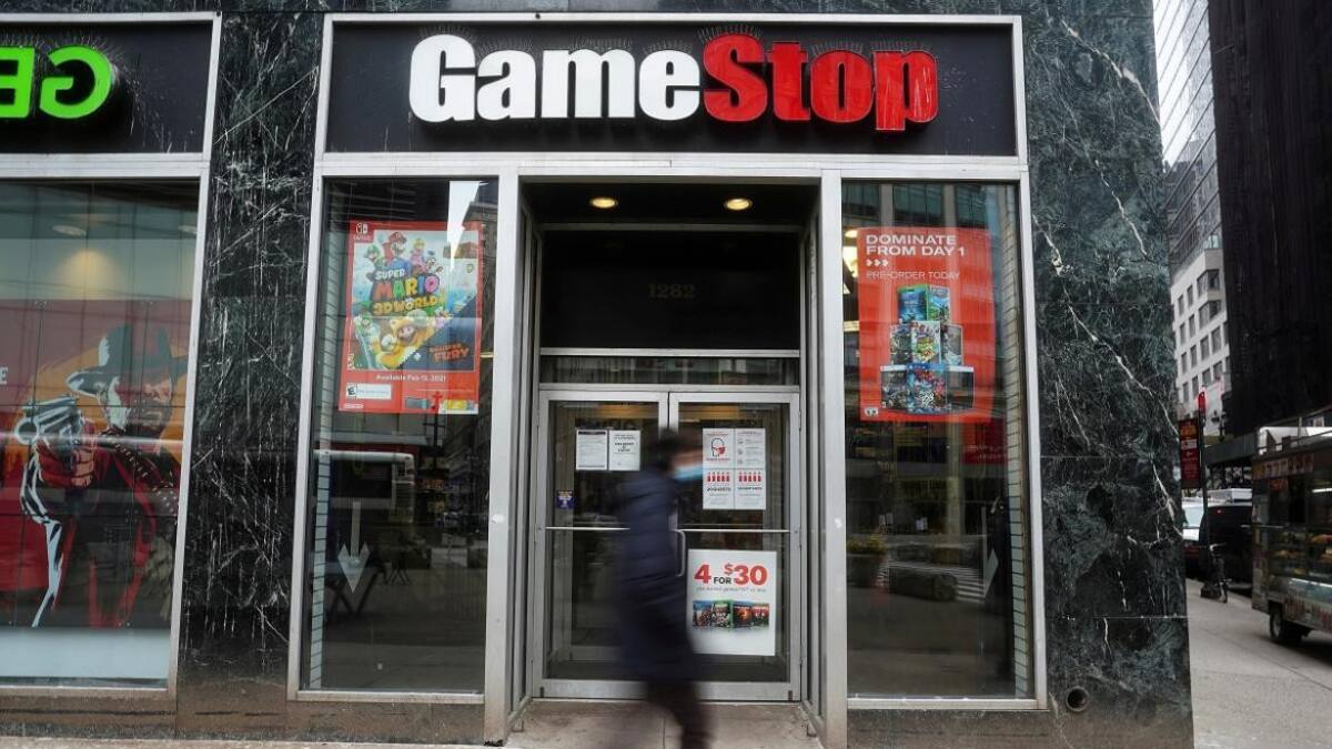 Game Stop, tienda de videojuegos en Nueva York, Reuters.