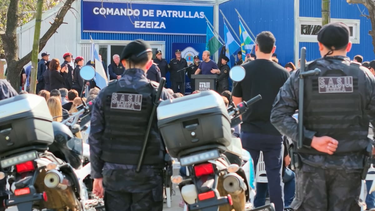 Gastón Granados en la inauguración de Sede del Comando de Patrullas Ezeiza