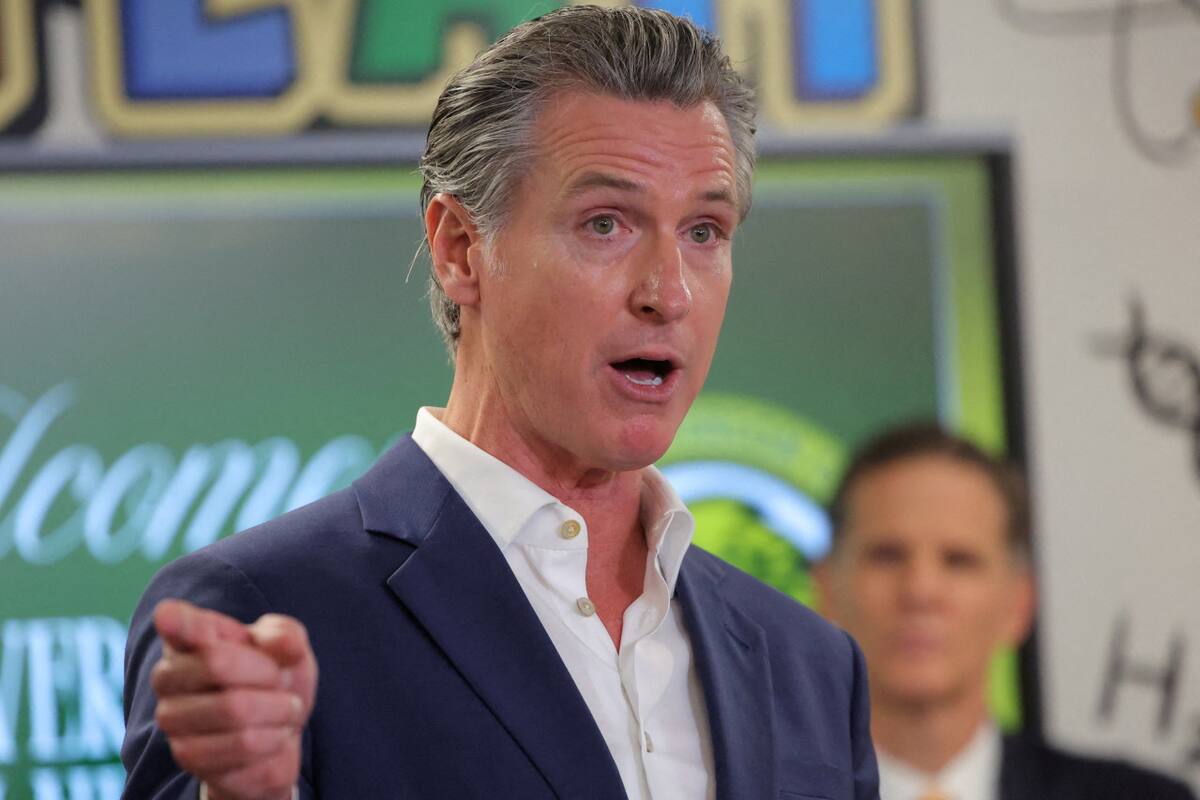 Gavin Newsom, gobernador de California, Estados Unidos. Foto: Reuters/Daniel Cole.