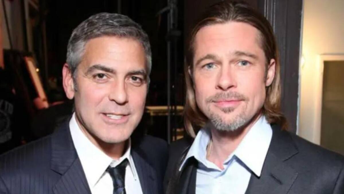 George Clooney y Brad Pitt, foto NA