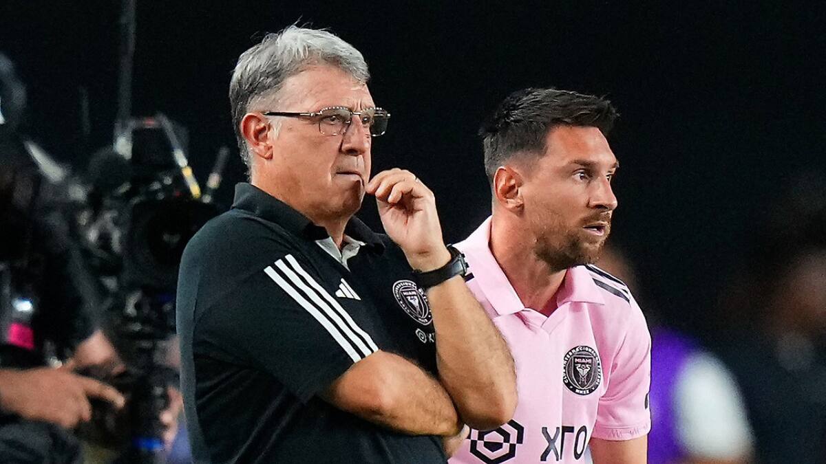 Gerardo Martino y Lionel Messi; Inter Miami. Foto: NA.