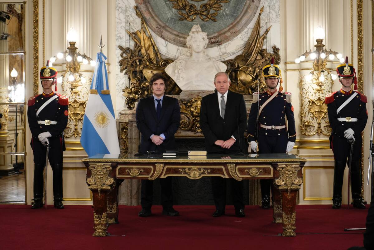 Gerardo Werthein y Javier Milei. Foto: Presidencia.