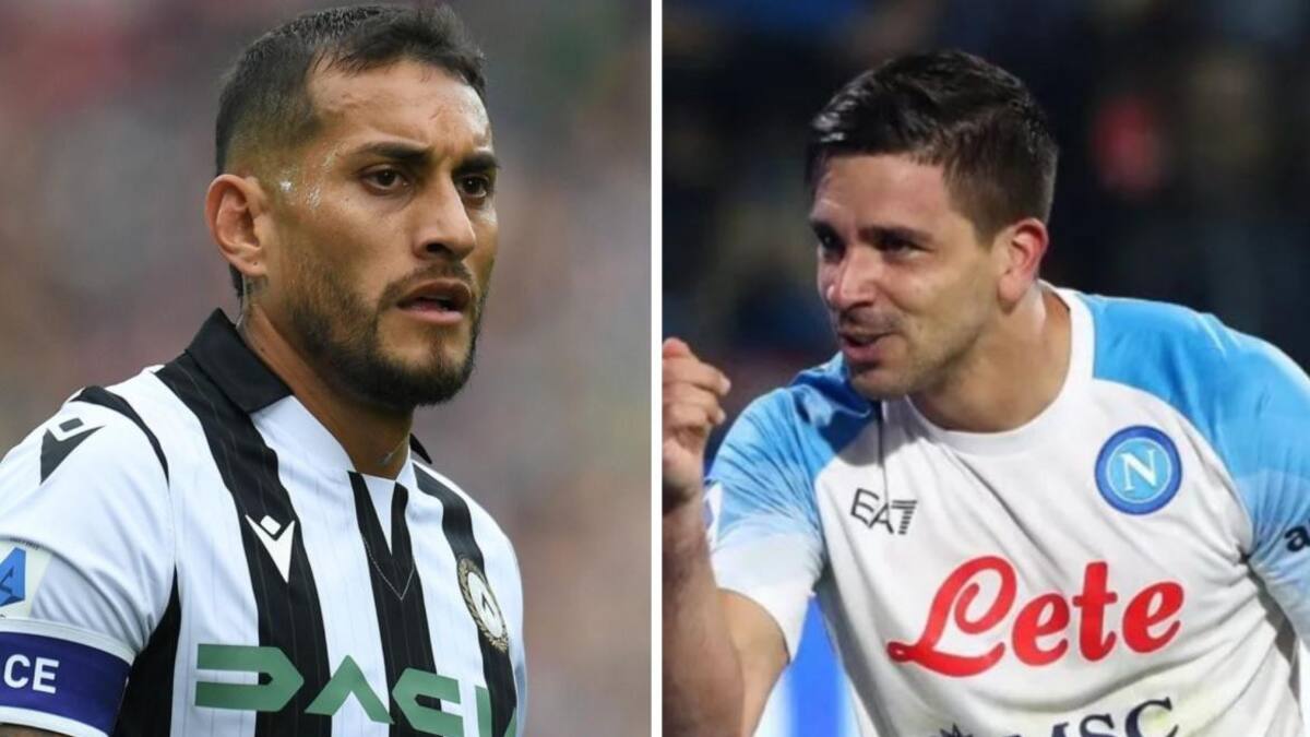 Giovanni Simeone y el "Tucu" Pereyra. Fotos: NA