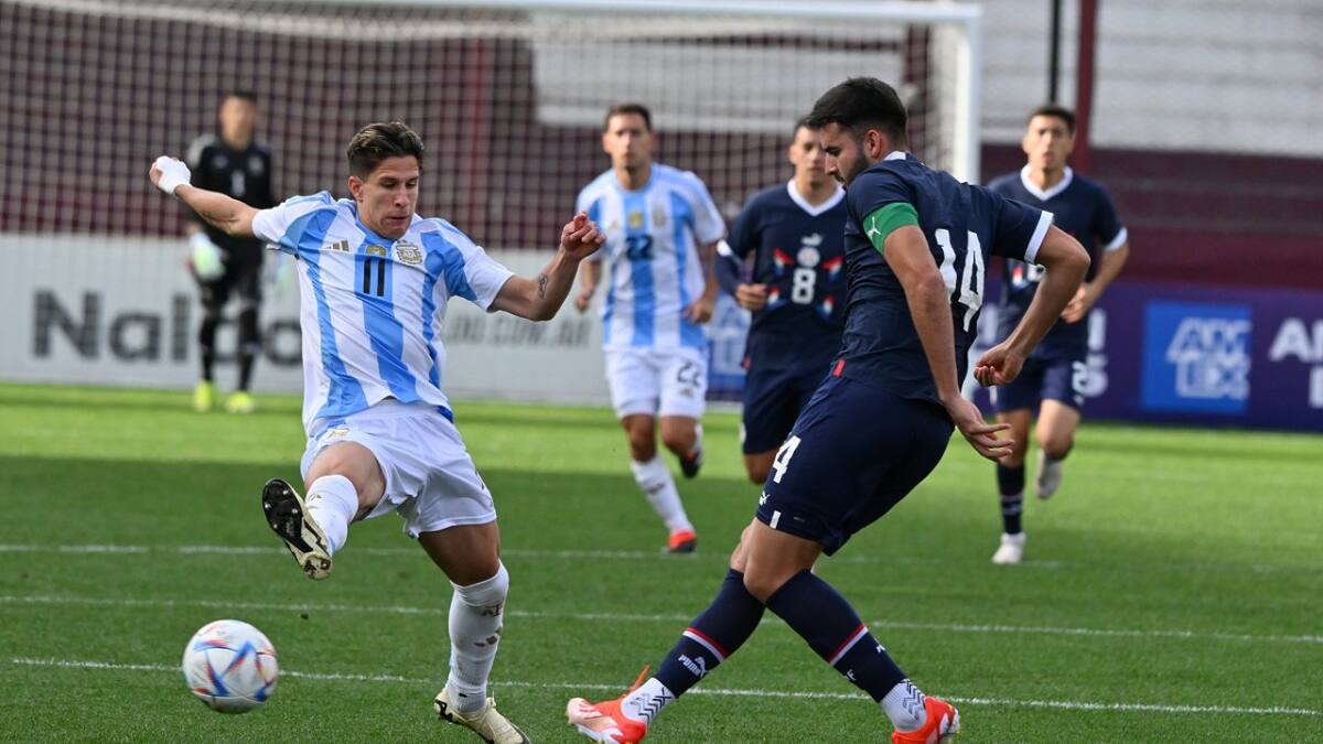 Giuliano Simeone; Selección Argentina Sub 23. Foto: X @Argentina.