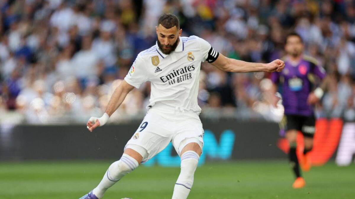 Gol de Karim Benzema; Real Madrid vs. Valladolid. Foto: Reuters.
