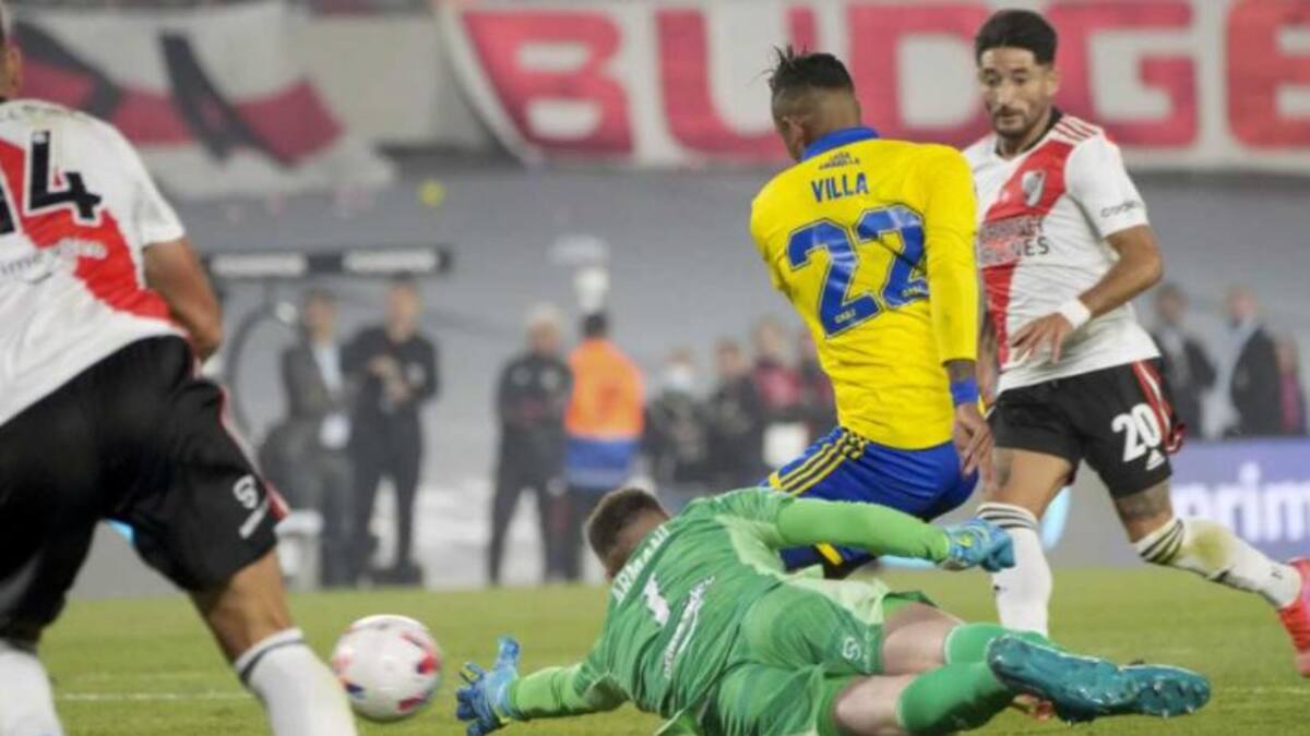 Gol de Sebastián Villa, Superclásico, foto NA