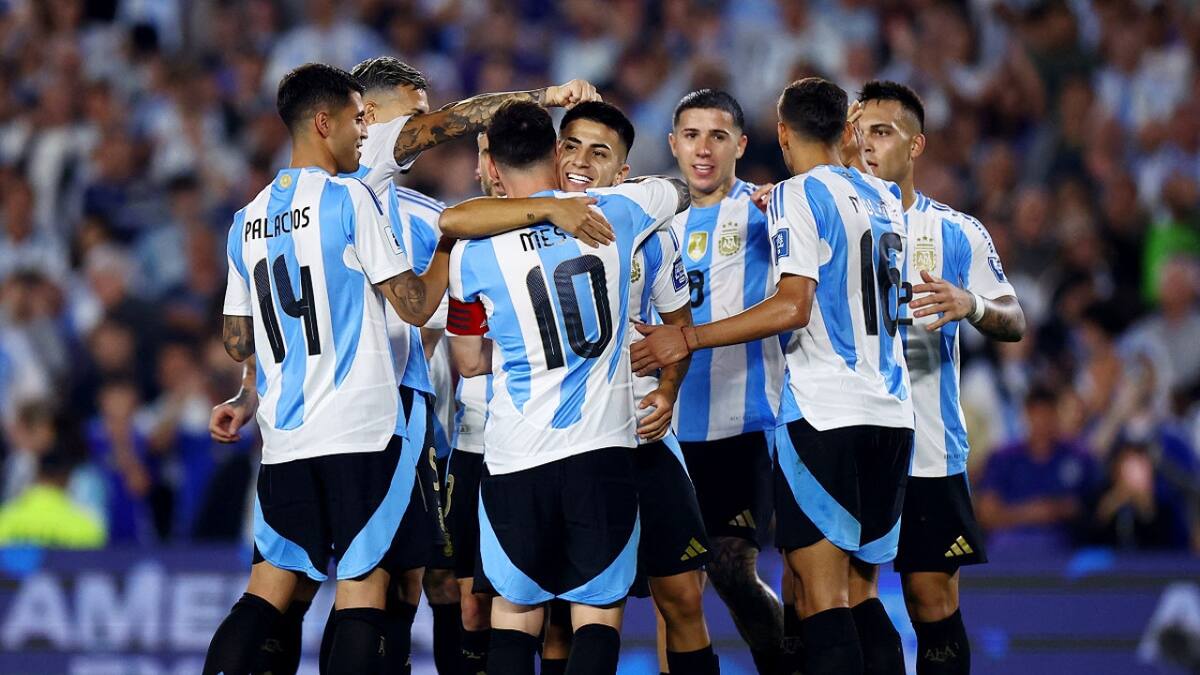 Gol de Thiago Almada; Selección Argentina. Foto: Reuters.