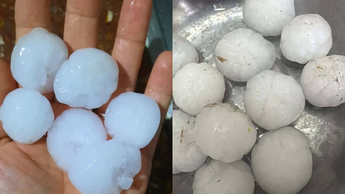 Impactantes imágenes del granizo en Buenos Aires: cuáles fueron las zonas afectadas y hasta cuándo seguirán las lluvias