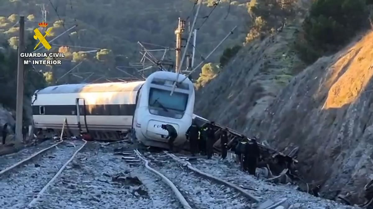 Grave accidente de trenes en España.