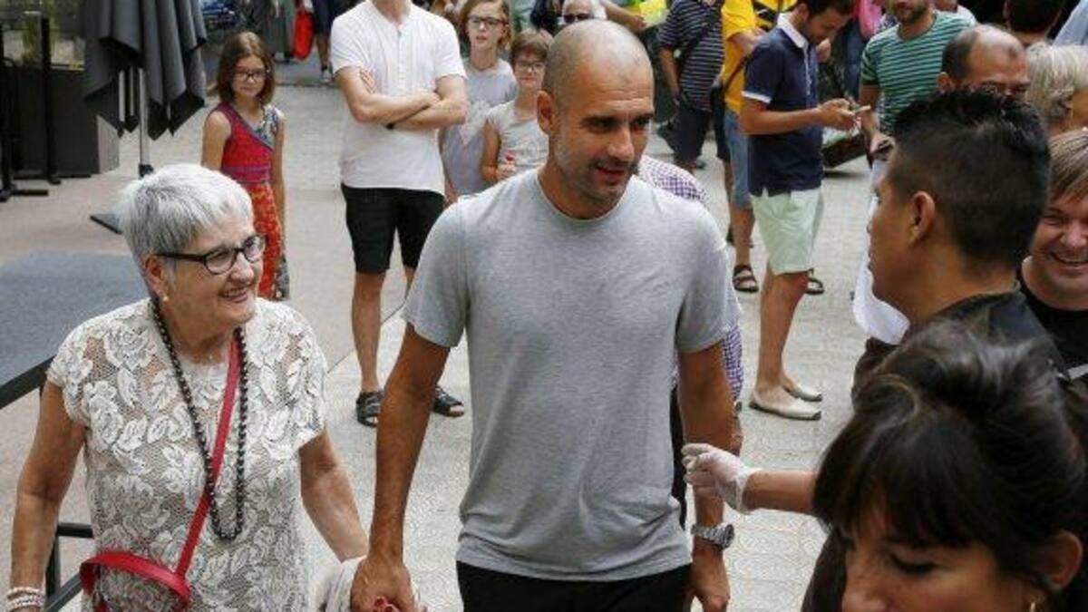Guardiola y su madre