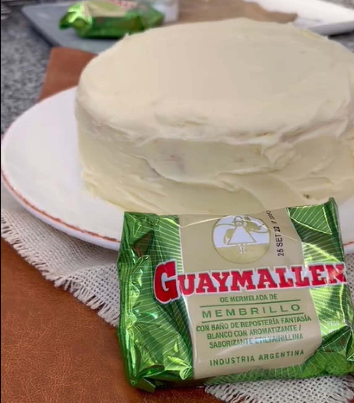 Guaymallén versión torta. Foto captura TikTok @chefpacoalmeida