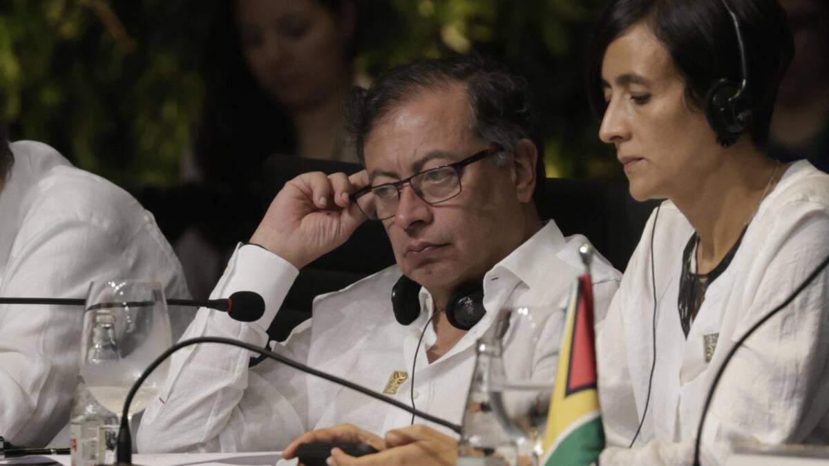Gustavo Petro en la Cumbre de la Amazonía en Brasil. Foto: EFE.